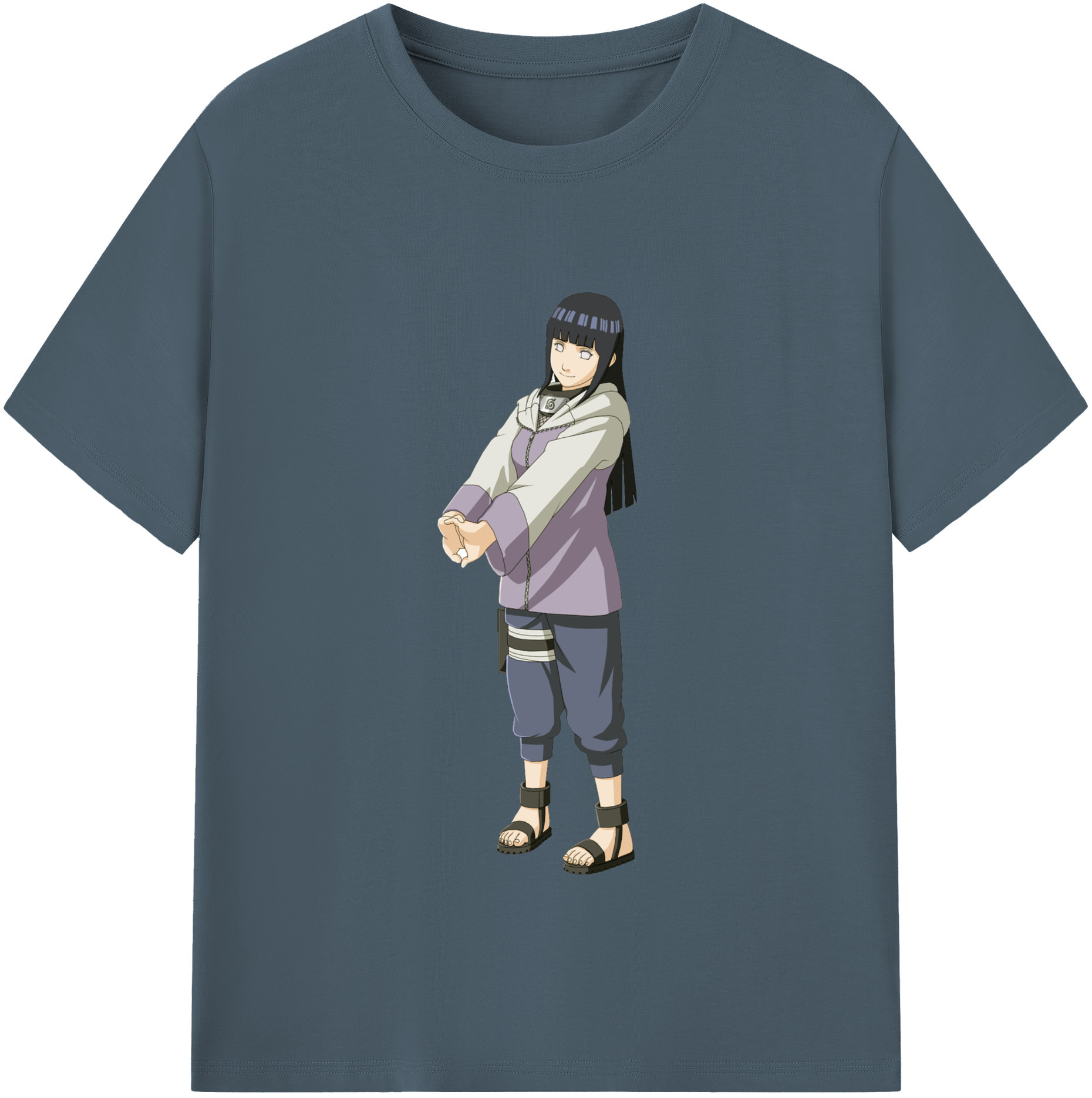 （画像用） NARUTO -ナルト- 日向ヒナタ Hyūga Hinata 綿100％半袖Tシャツ（フロントプリント）